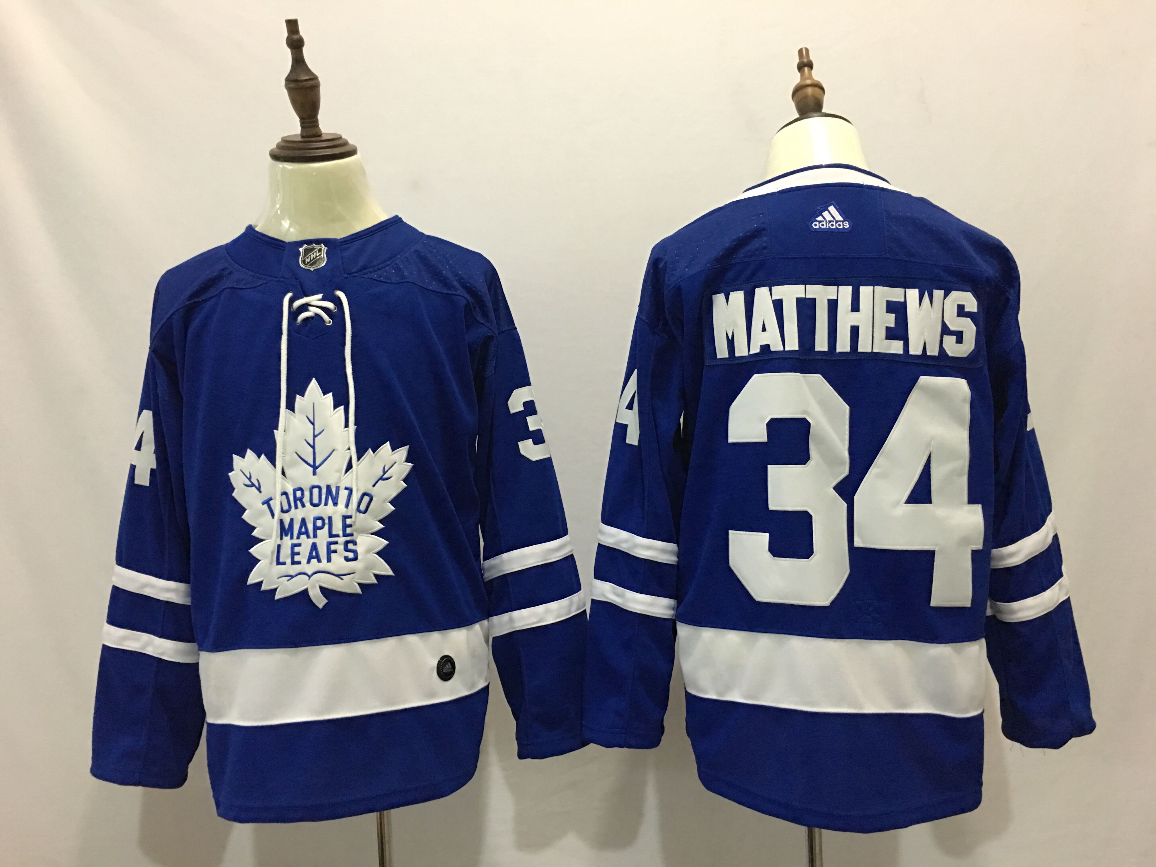 Men Toronto Maple Leafs 34 Auston Matthews Blue Adidas Hockey Stitched NHL Jerseys